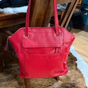 Banana Republic Vibrant Red Tote Bag